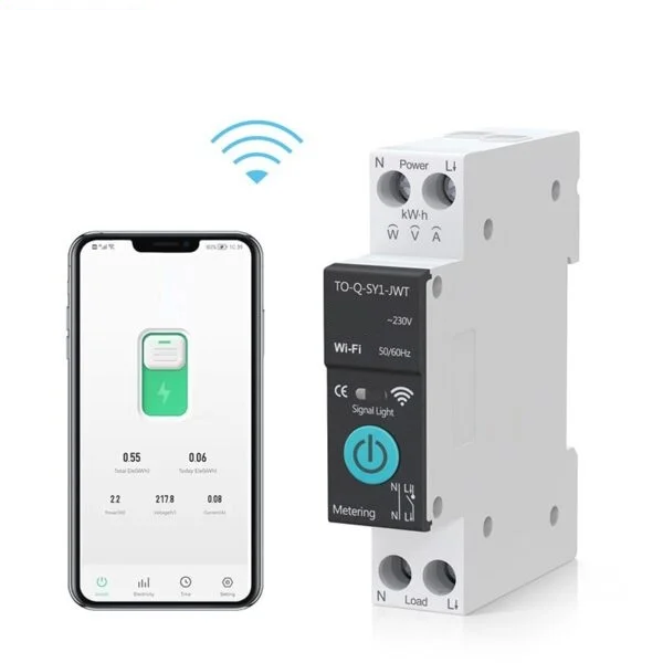 Interrupteur Zigbee Connecté 16A avec Mesure d'Énergie